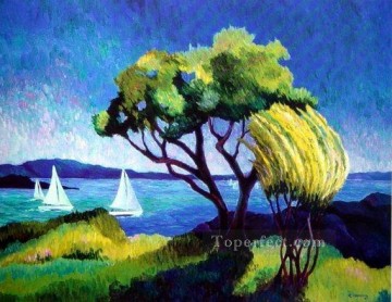 Dockscape Painting - yxf0198d impressionism seascape marine
